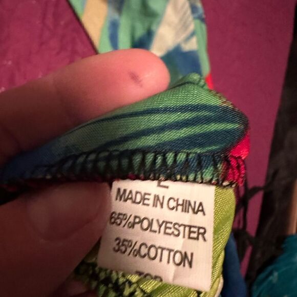 Beaded halter beach dress - size small med - smocked back and under bra area - Picture 5 of 6